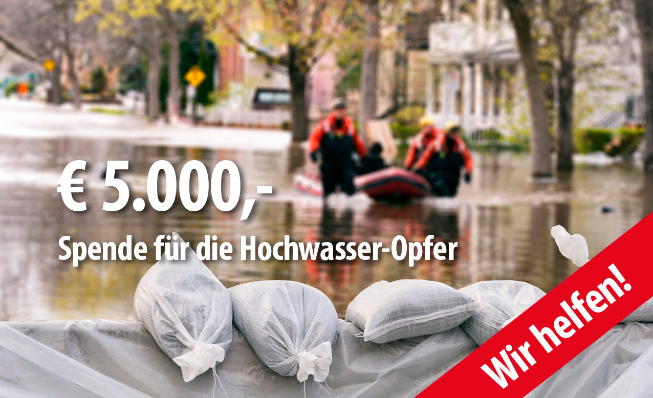 Spende Hochwasser-Opfer NRW - BVS Industrie-Elektronik